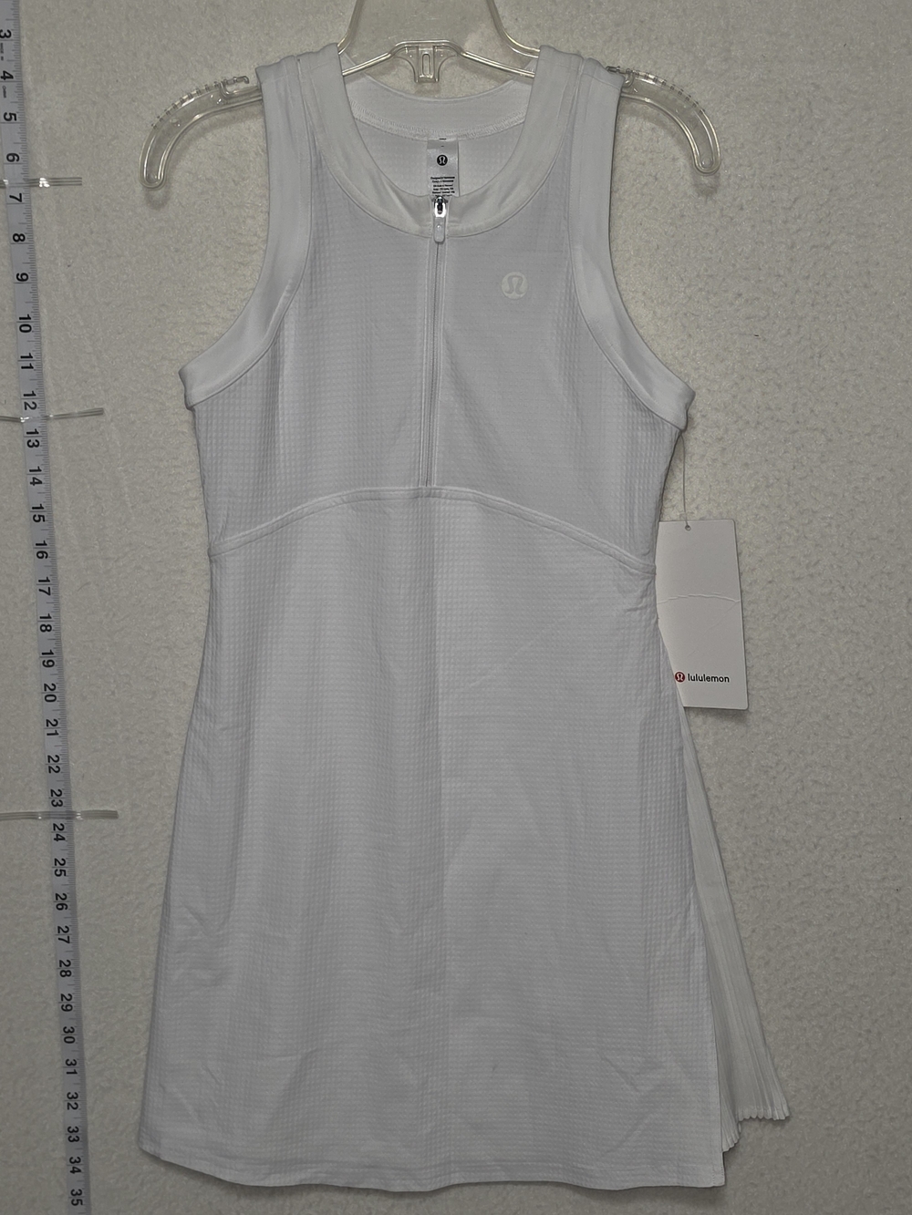 lululemon athletica White Tennis Dress with Front Zip